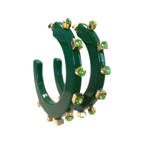 Large City Girl Hoop - Emerald